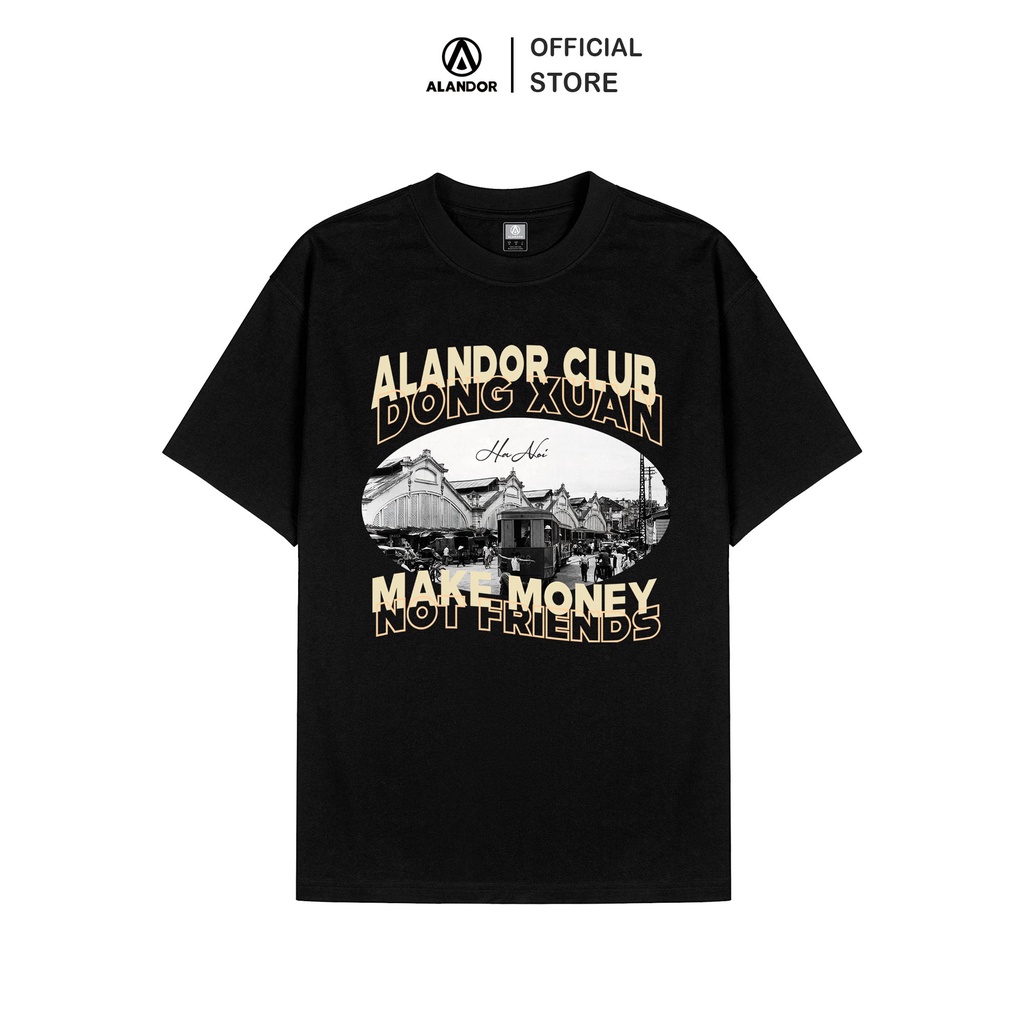 Áo Thun Alandor Local Brand Form Rộng Oversize Chất Cotton 100% (Đen/Trắng/Nâu) - Dong Xuan Market