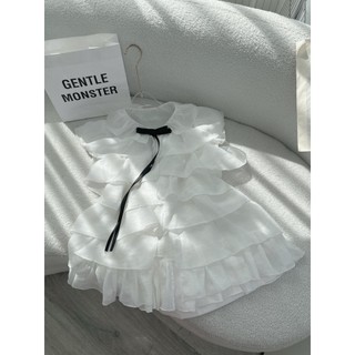 Set áo doll trắng bèo tầng thắt nơ Venus Closet