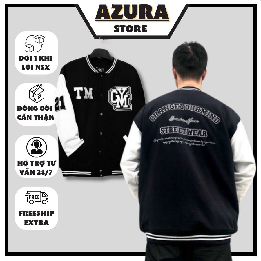 ÁO KHOÁC DÙ BOMBER 2 LỚP PHỐI NÚT BẤM TM GYM 21 CỰC HOT - Azura Store