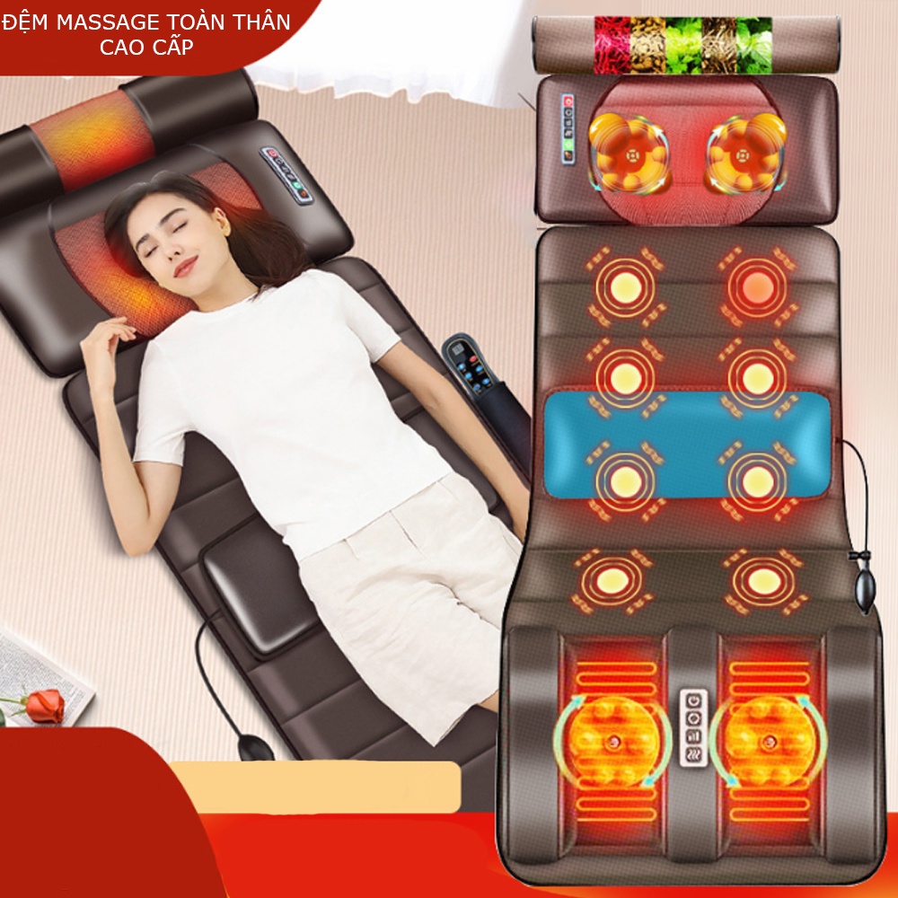 Nệm massage toàn thân BM148, thảm massage toàn thân, đệm massage chống nhức mỏi cho người già, trung niên