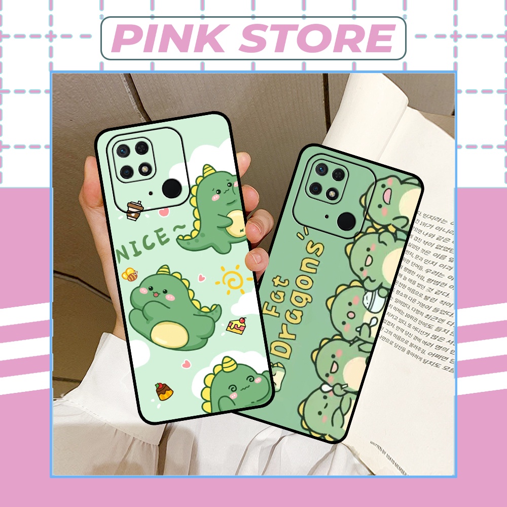 Ốp Xiaomi Redmi 9C / Redmi 10C siêu đẹp in hình khủng long chibi dễ thương