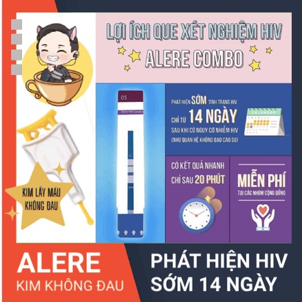 Test phát hiện HIV sớm 14 ngày, test xét nghiệm HIV, kim lấy máu không đau, chính xác 100%