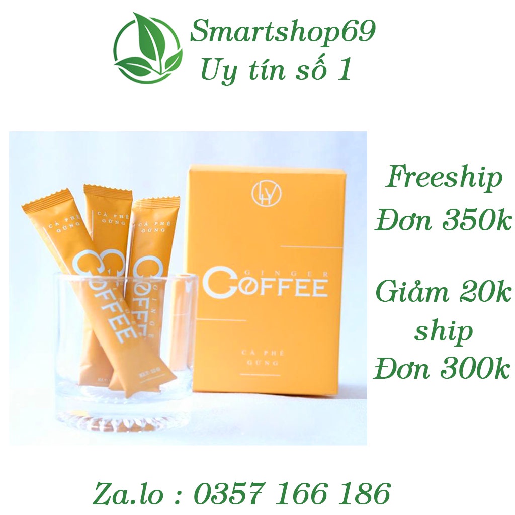 Cà Phê Gừng Giảm Cân - Ginger Coffee Chính Hãng, Giá Gốc, 1 Hộp 20 gói Siêu Giảm Mỡ