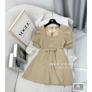 ĐẦM KAKI NƠ KHOÉT EO 3007839