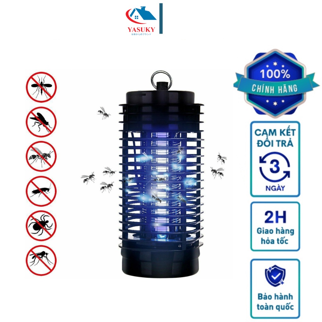 Đèn bắt muỗi Yasuky - Đèn diệt muỗi côn trùng thông minh hình tháp 3D hàng chính hãng cao cấp