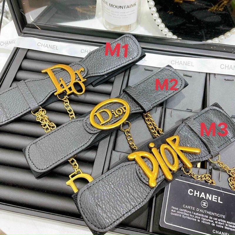 Đai váy, đai lưng da chữ Dio bản dây xích sang chảnh