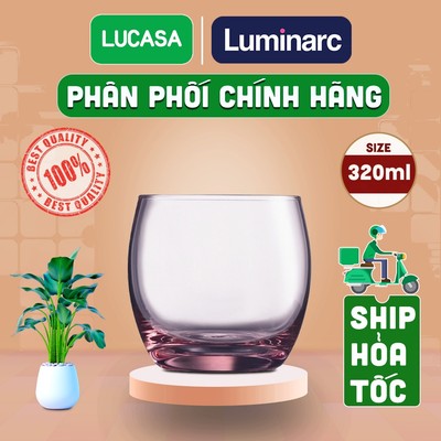 Ly Thủy Tinh Luminarc Salto Pink 320ml - Loại Thấp L5386 | Phân Phối Chính Hãng