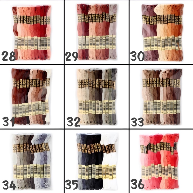 Set chỉ thêu Airo theo nhóm màu