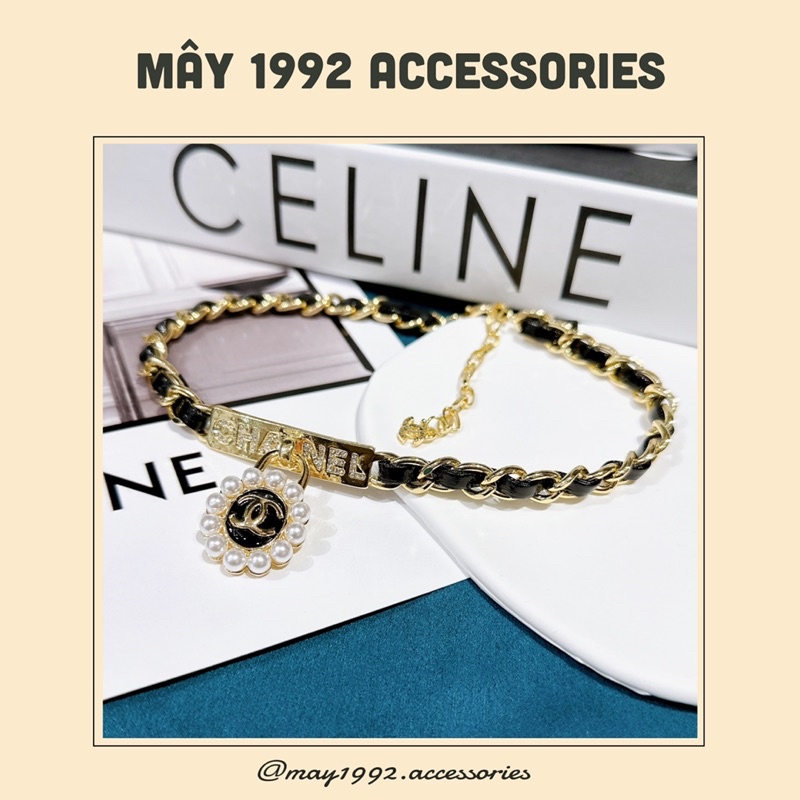Vòng cổ choker CN mã SP0126 dây đen cho nữ - may1992.accessories