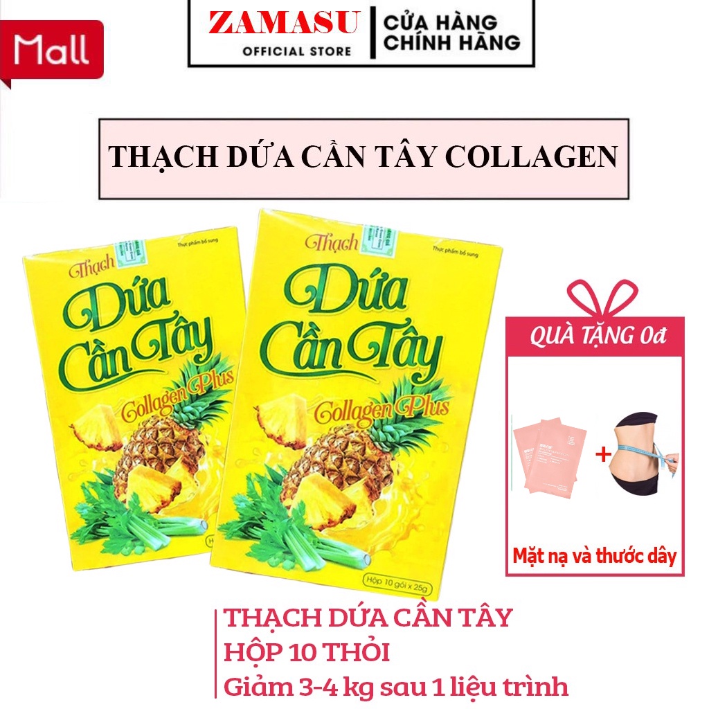 Thạch Dứa Cần Tây Collagen Giảm Cân Nhanh Hiệu Quả Cấp Tốc An Toàn Không Phải Thuốc.