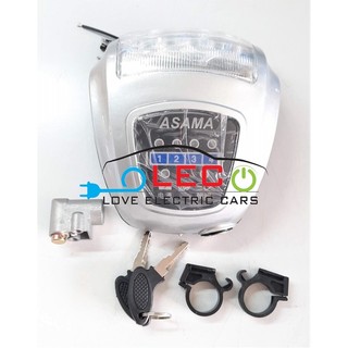 Đầu đèn asama 4 bình 48V xe đạp điện asama, hitasa + Có phụ kiện đi kèm
