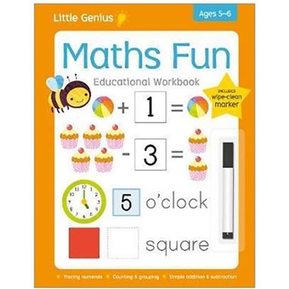 Sách- Little Genius: Maths Fun - Word Fun - Number Fun Educational Workbook