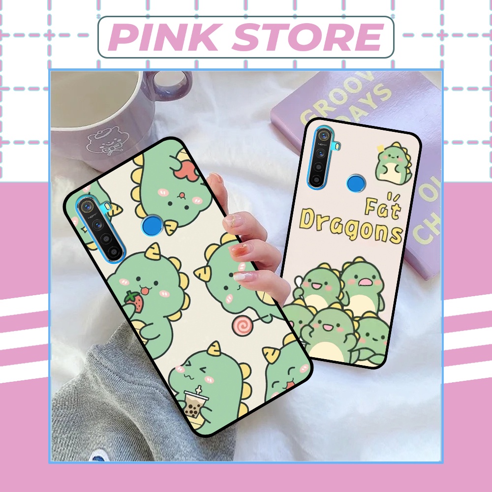 Ốp Realme 5 / 5i / 5 Pro / C3 siêu đẹp in hình khủng long chibi dễ thương