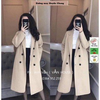 Áo dạ, áo khoác dạ nữ túi chéo 2 màu dáng dài