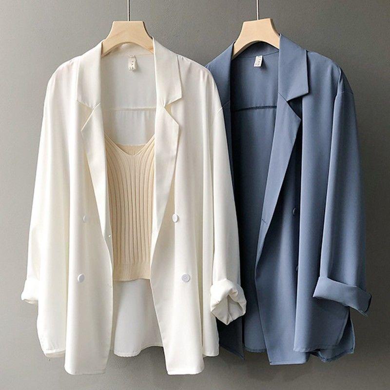 Guoliu Áo Khoác Vest Vải Voan Mỏng Chống Nắng Kiểu Hàn Quốc Thời Trang Xuân Hè Cho Nữ