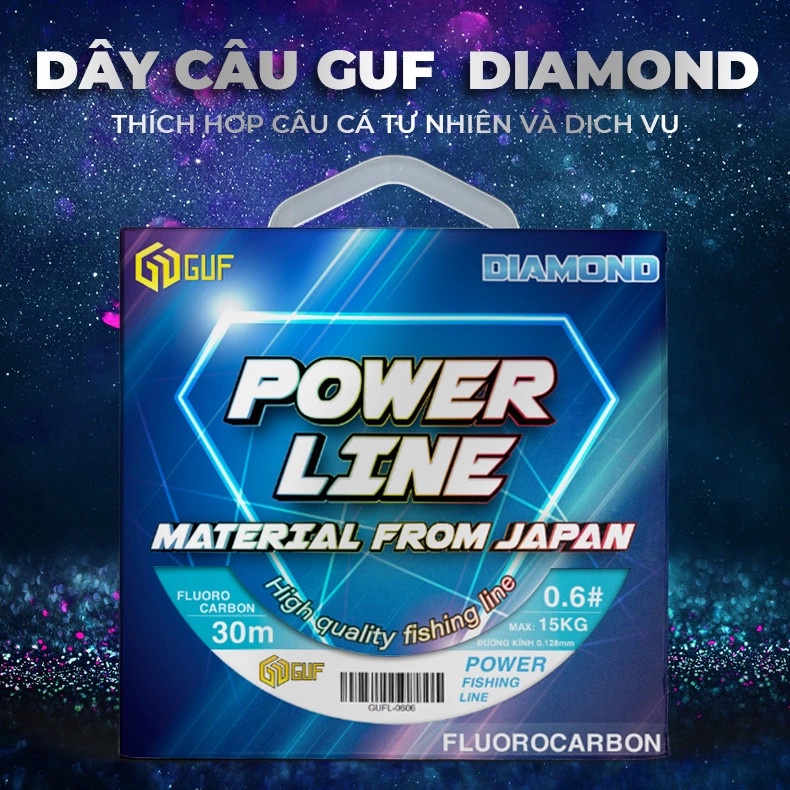 Phụ Kiện Câu Cá - Dây Câu GUF Diamond Fluocacbon 30m