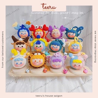 Móc Khóa 12 Cung Hoàng Đạo, móc khóa len handmade 12 cung hoàng đạo - Crochet Teeru's House