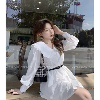 ĐẦM BBD TRẮNG CỔ BÈO TAY PHỒNG