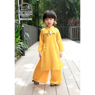 [Có sẵn] [Ảnh thật] ÁO DÀI LỤA THÊU - MSP 2155 (Set gồm: Áo và quần)