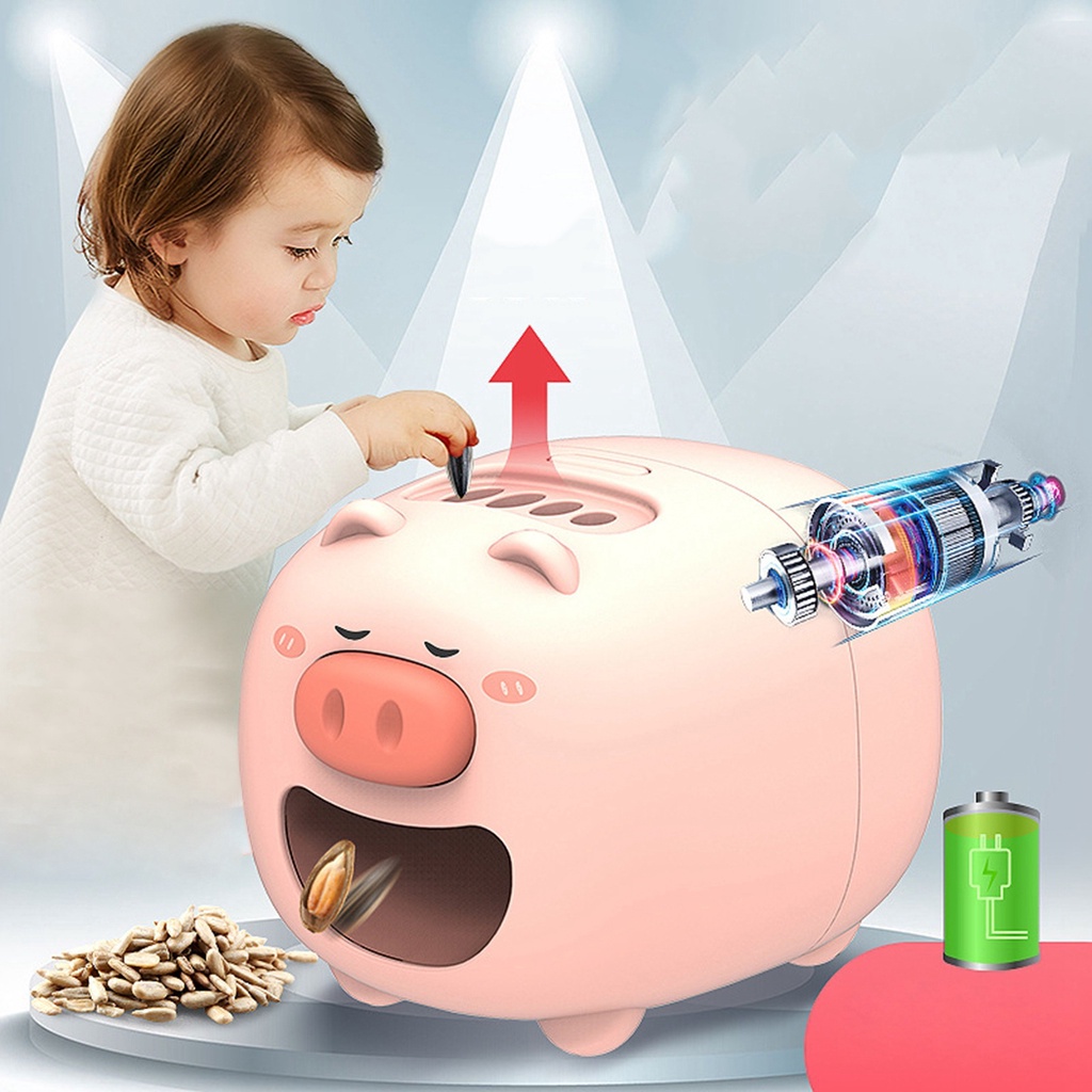 MÁY NHẢ HỘT, TÁCH HỘT TỰ ĐỘNG HÌNH CON HEO HỒNG DỄ THƯƠNG
