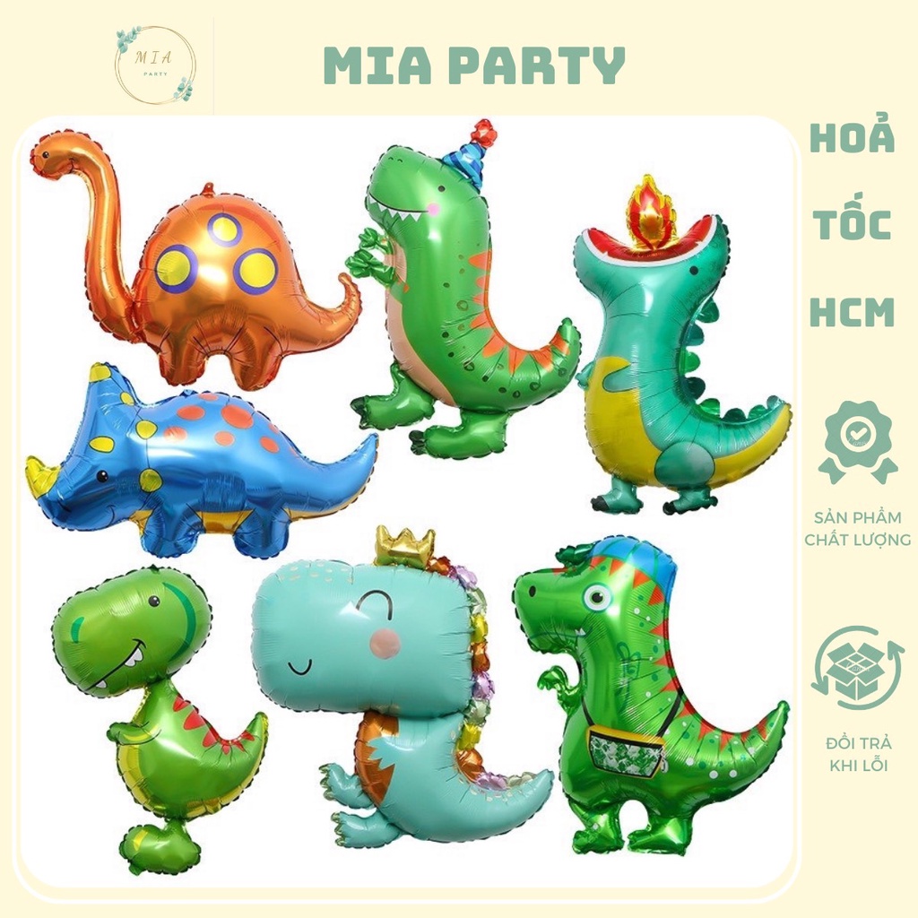 Bong Bóng Chủ Đề Khủng Long Chọn Mẫu, Trang Trí Tiệc Đầy Tháng, Thôi Nôi, Sinh Nhật Cho Bé MiA Party