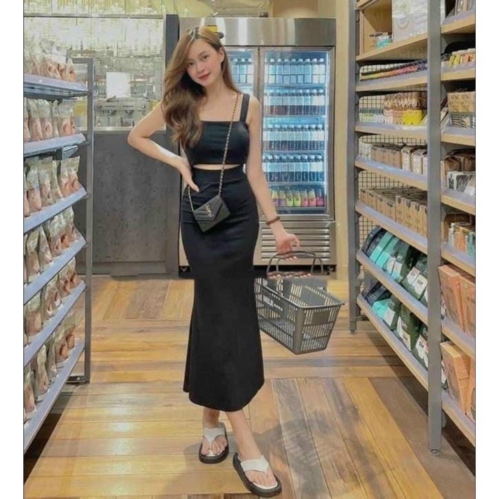 Chân Váy Đuôi Cá dáng dài màu đen phong cách Hàn Quốc cho nữ m614 | BigBuy360 - bigbuy360.vn