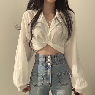 Áo sơ mi xoắn eo 3 màu basic 🌷🌷