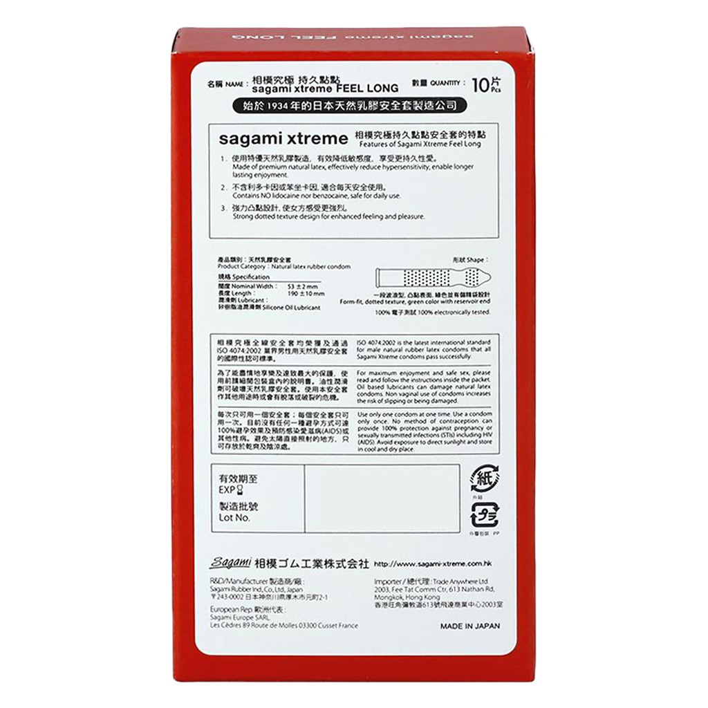 Bao Cao Su BCS Nhật Bản Sagami Gân Gai siêu mỏng nhiều gel tăng khoái cảm Kéo Dài Thời Gian chống xuất tinh sớm Men69