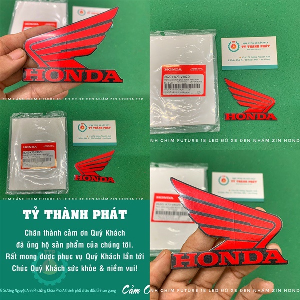 Tem cánh chim Future Led Đỏ xe Đen Nhám Trái