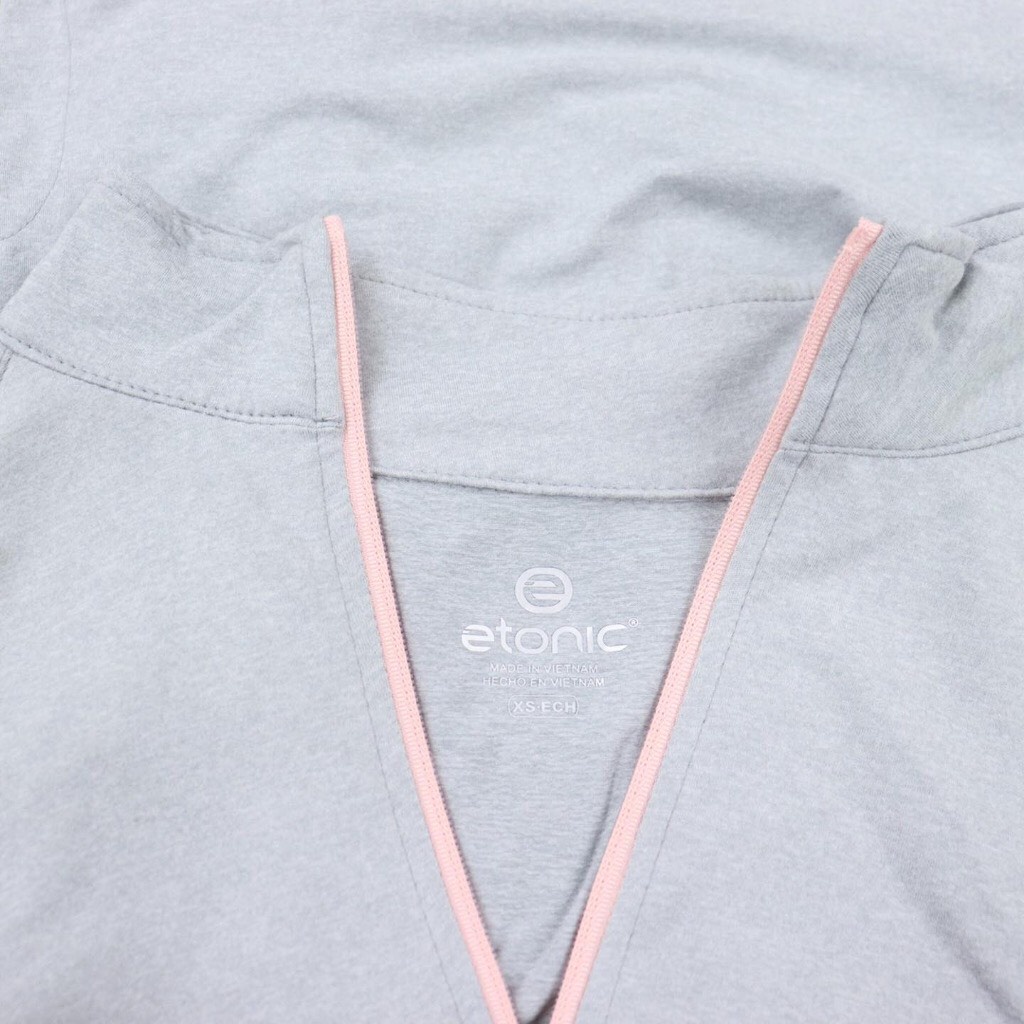 Áo thể thao nữ dài tay 1/4 khóa kéo vnxk