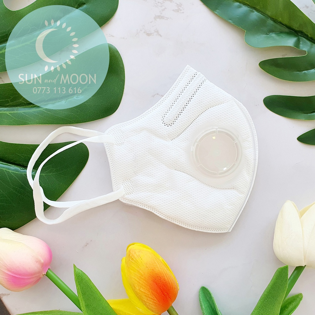 Khẩu trang trẻ em 3D (N95+) TRẮNG chống bụi mịn pm2.5 Safelife Vietnam (Có thể giặt lại) Túi 05 cái.