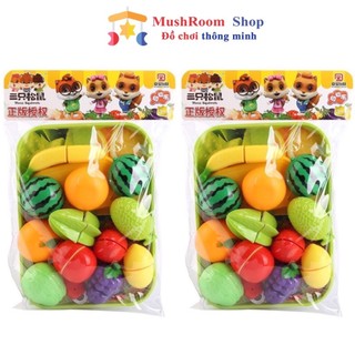 Đồ chơi cắt hoa quả mushroom kèm mâm cho bé