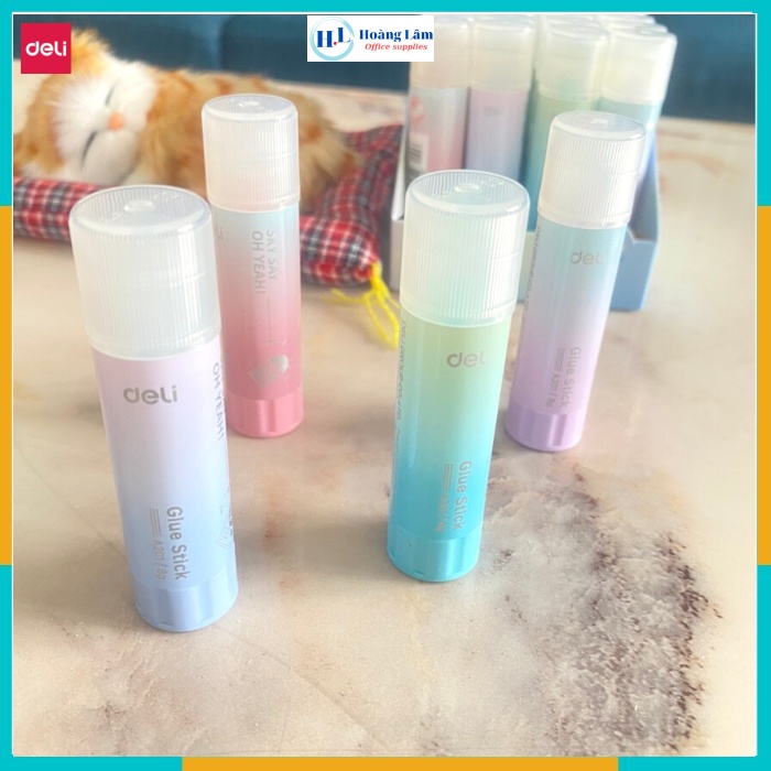 Keo khô - Hồ khô dán giấy 8g Deli nhiều màu sắc pastel phiên bản Sơn Tùng MTP mã A201