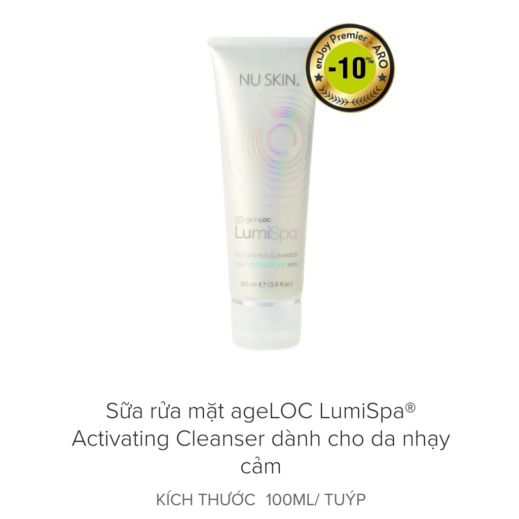 Sửa Rửa Mặt Lumispa 100ml 5 loại da