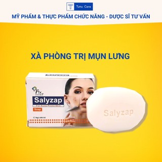 Xà bông giảm mụn lưng & mặt Fixderma Salizap 75g, làm sạch da, tẩy nhờn, giúp da sạch khô thoáng và ngăn ngừa mụn