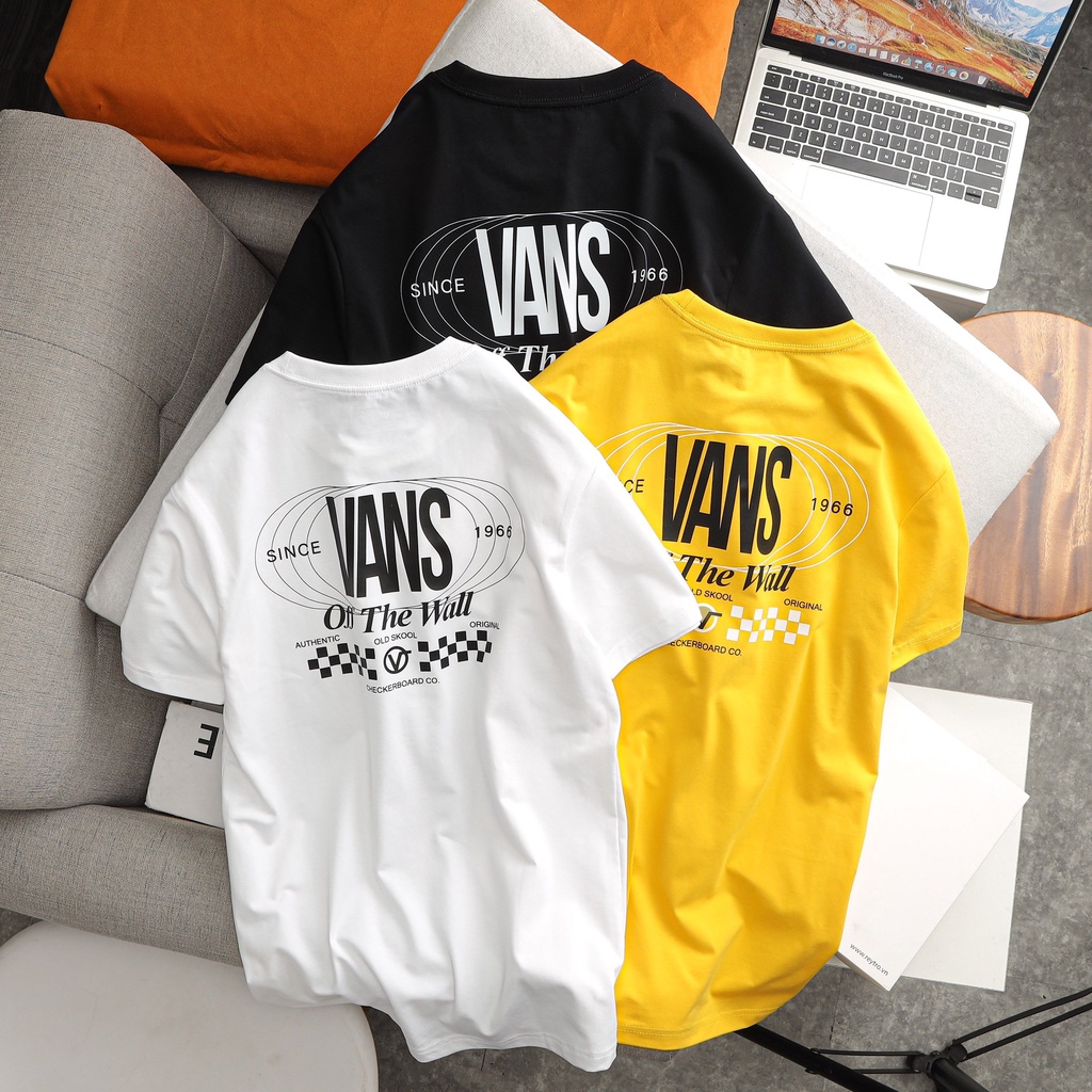 Áo thun nam cổ tròn Van s The Wall, Áo Phông Unisex chất liệu vải Cotton co dãn 4 chiều dày dặn có bo cổ, mã SJ16
