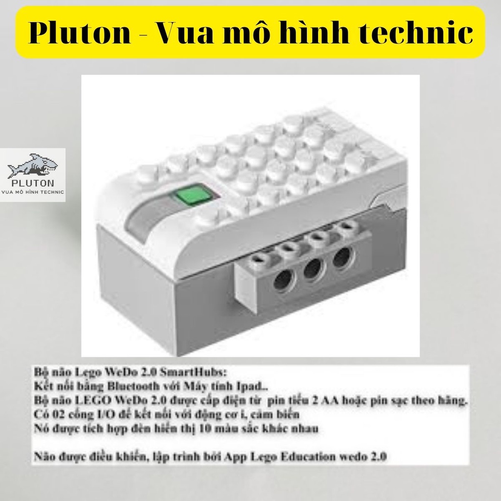 Bộ mô hình Wedo 2 0 Bộ chuẩn 280 Pcs 01 Não 01 motor 2 cảm biến, chuẩn education Bảo hành bởi Pluton 1:1 12 tháng