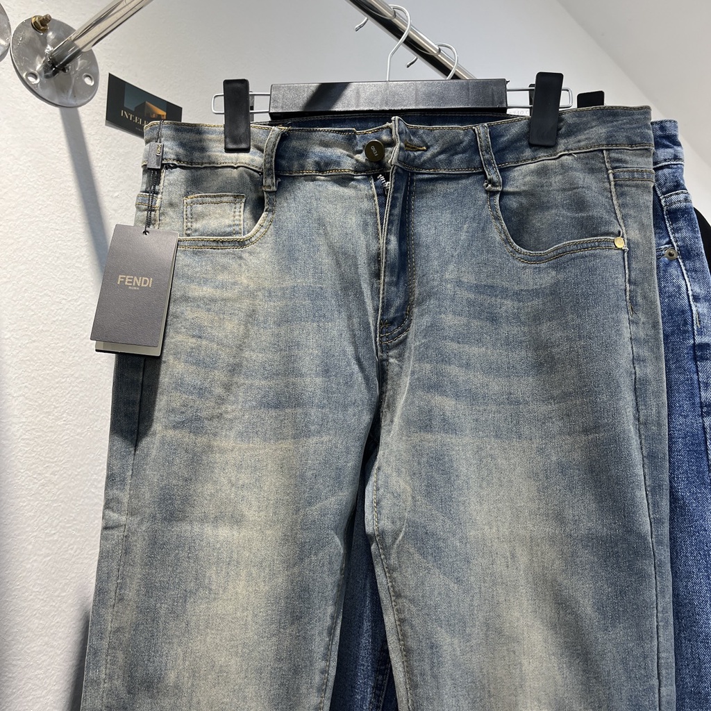 Quần Jean Fendi skinny bản Cao cấp, Quần Jean Essentials FOG ống rộng form suông trendy