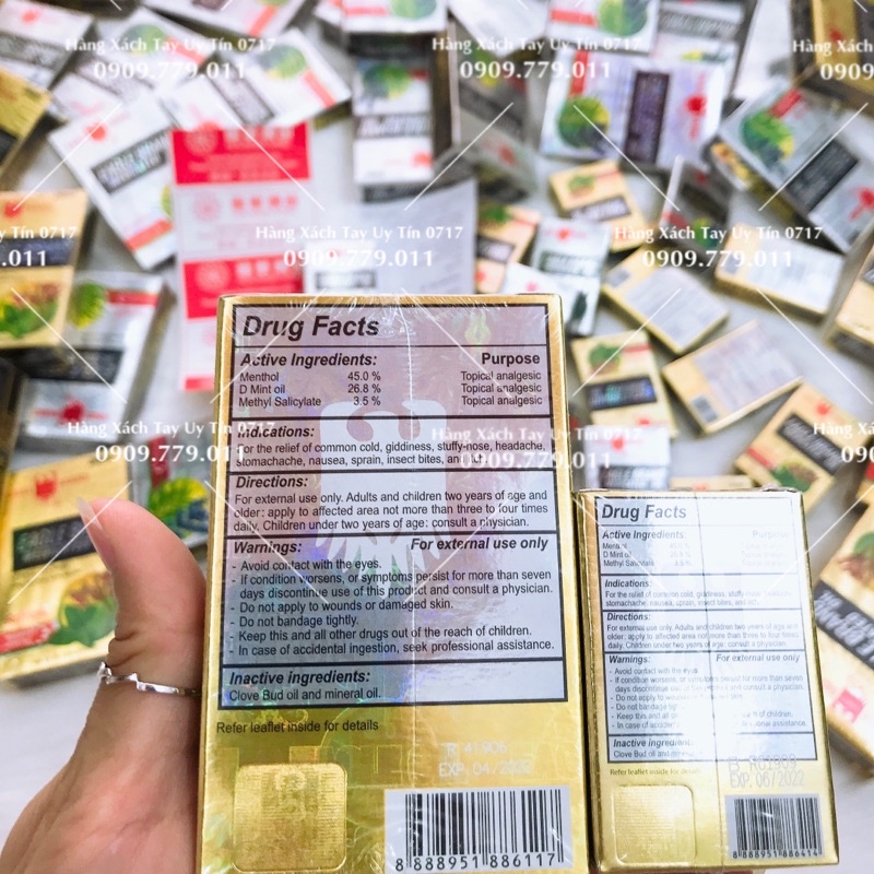 Dầu nước trắng vàng xanh Singapore Mỹ dầu gió con ó Eagle brand Medicated oil refresh