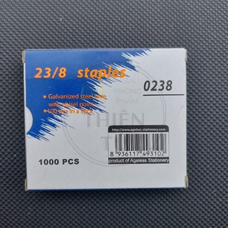 Kim bấm giấy 23/8 từ 30-50 tờ (Lốc 10 hộp) dùng cho Máy bấm kim số lớn KwTrio 50SA, Dập ghim đại 50LA 0238