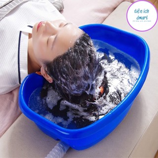 chậu gội đầu tại giường , chậu gội đầu nhựa Việt Nhật có ống xả nước