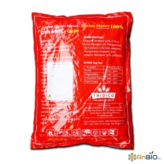 Phân Gà Hữu Cơ DYNAMIC-GOLD (Gluca Abio) | Gói 1Kg