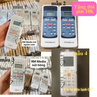 Điều khiển remote điều hòa MIDEA - Remote điều khiển máy lạnh MIDEA - Tặng đôi pin 10k