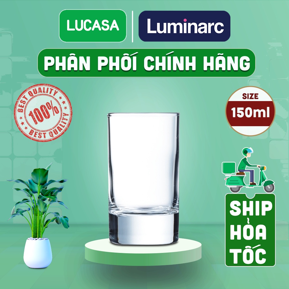 Bộ 6 Ly Thủy Tinh Luminarc Islande 150ml - Loại Cao BOL12829 | Phân Phối Chính Hãng