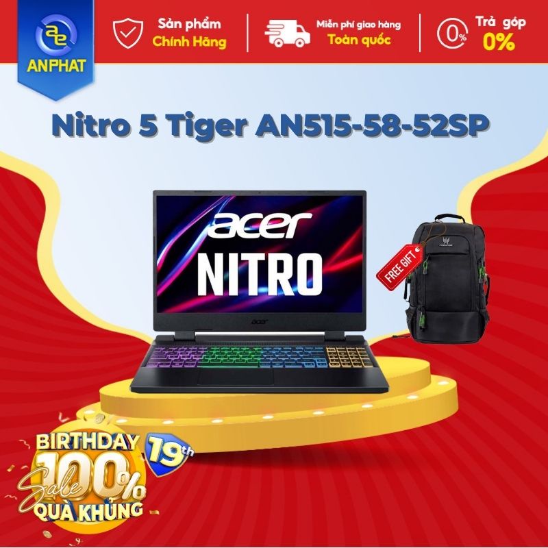 Laptop Gaming Acer Nitro 5 Tiger AN515-58-52SP NH.QFHSV.001 