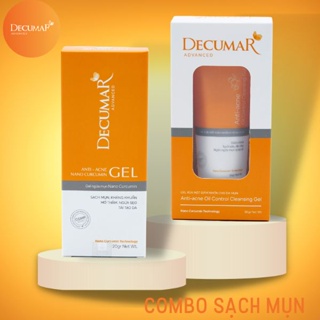 Bộ Decumar Advanced gồm 01 gel ngừa mụn 20gr và 01 sữa rửa mặt dạng Gel 50gr ngừa mụn thâm viêm đầu đen