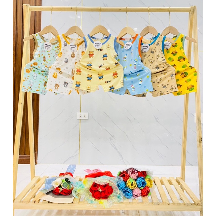 Bộ quần áo ba lỗ thun lạnh bé trai bé gái Z85