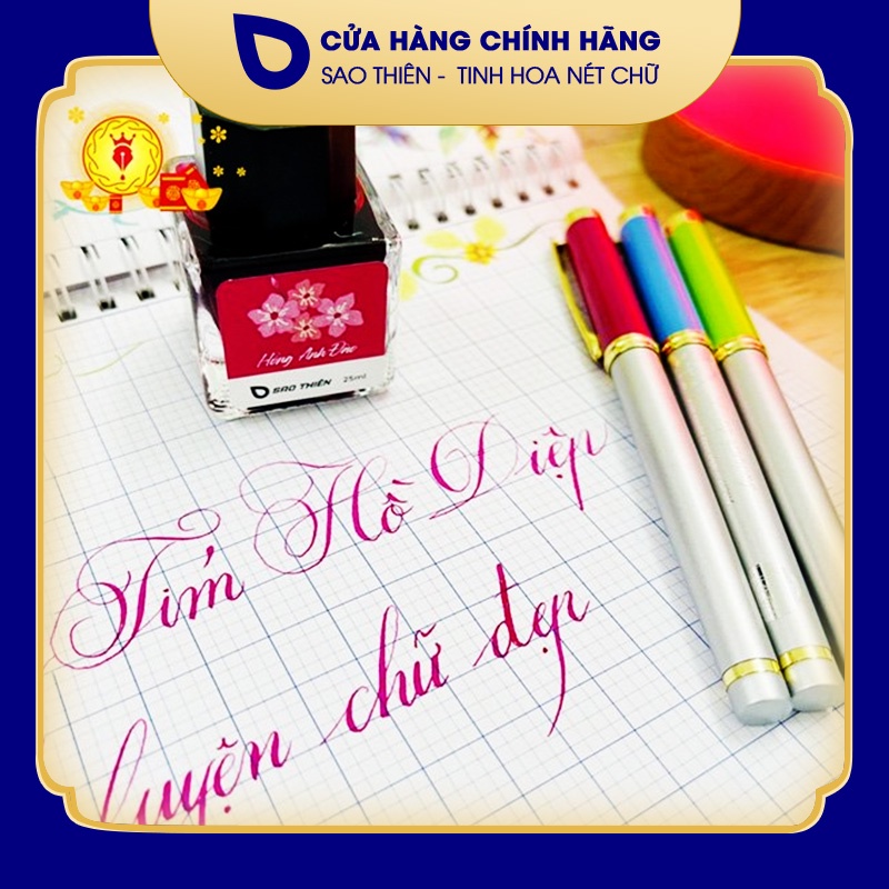 Bút mài long phụng LP04 ngòi lá tre G zebra calligraphy tự tạo thanh đậm