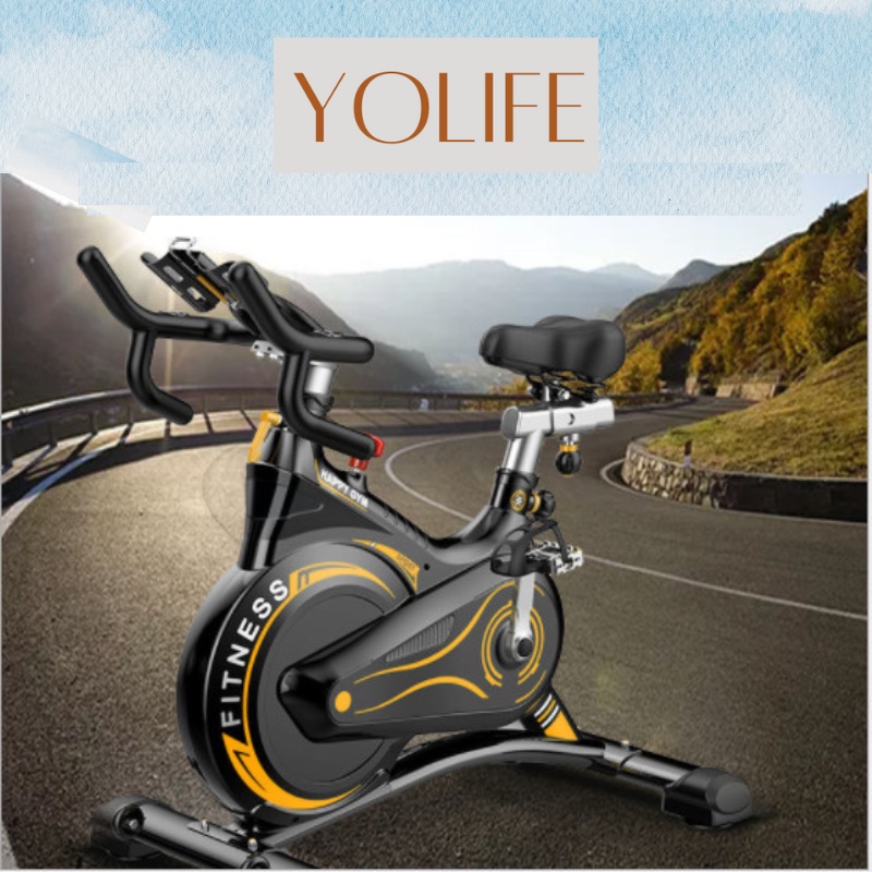 Xe đạp tập thể dục Happy Gam Fitness Kháng từ cao cấp Tặng kèm Cảm biến nhịp tim, có kệ để điện thoại/ipad