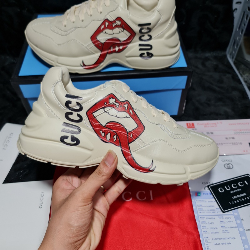 Giày Gucci Chunky môi cao cấp, Giày GG Tăng Chiều Cao 5CM Hàng Cao Cấp Tôn Dáng đủ phụ kiện